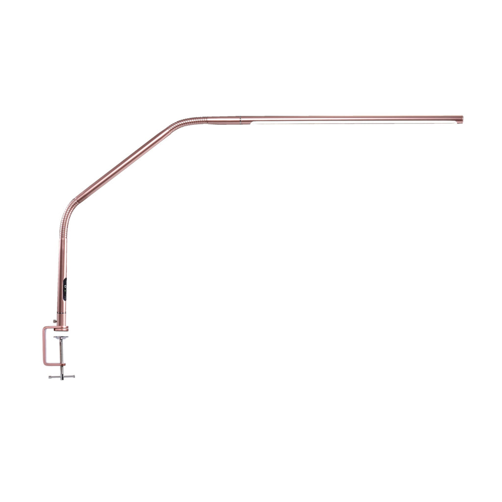 Daylight Company, LLC U35108 Slimline 3 Table Lamp-LED-80 CRI-Eye Care-4 Brightness Levels, 3,000 LUX at 30 cm, 1,065 LUMENS-4 Step DIMMER Mode, Brushed Steel, 25.6 x 30 x .8
