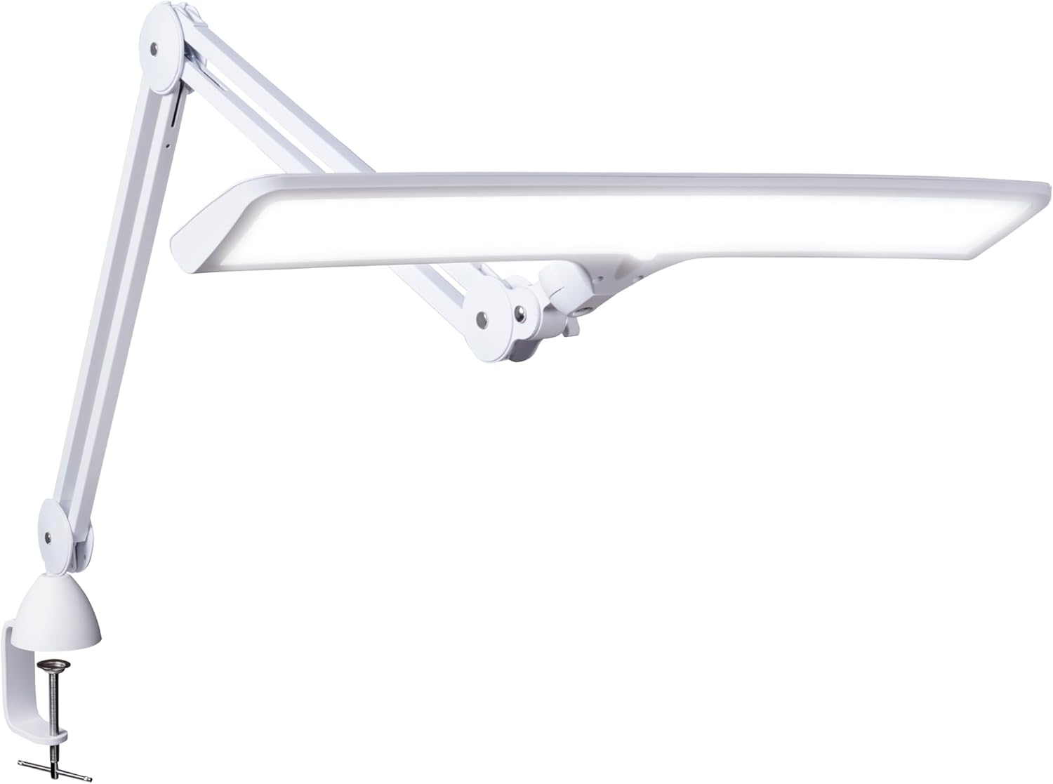 Daylight Company Lumi Task Lamp,+95 CRI, 4000 Lux,Craft Light, Super Bright Desk Lamp, Touch Dimmable, 2 Brightness Levels, Ideal Table Light, Drawing Lamps - Metal - 15 W