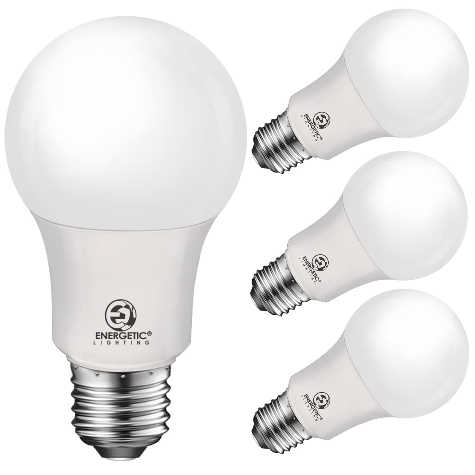 Energetic 24-Pack A19 LED Light Bulb, 60 Watt Equivalent, Daylight 5000K, E26 Medium Base, Non-Dimmable LED Light Bulb, ETL Listed