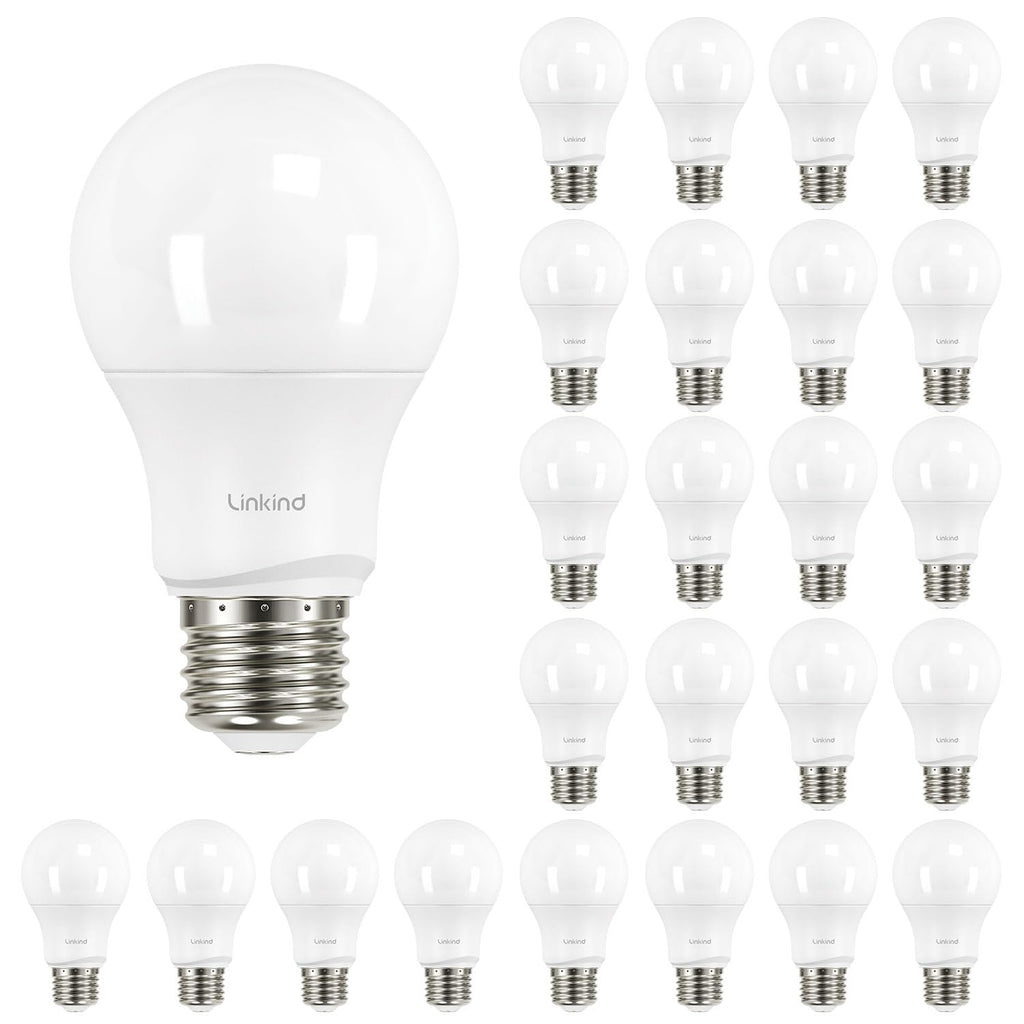 Linkind A19 LED Light Bulbs Dimmable, 60W Equivalent, Energy Efficient 9W, 2700K, 800 Lumens, E26 Standard Base, Lighting for Bedroom Living Room Home Office, 6 Packs